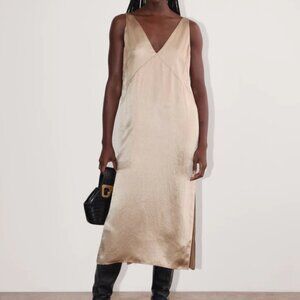 Everlane The Satin Slip Dress in Champagne- Size 2